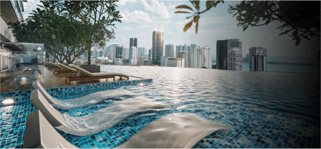 Infinity Pool with City View