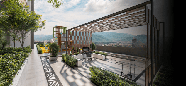 Garden View with Seating Area